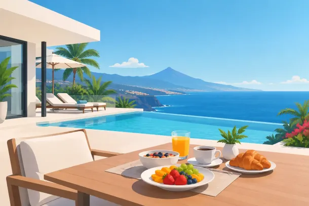 Villa con desayuno incluido en Tenerife frente al mar