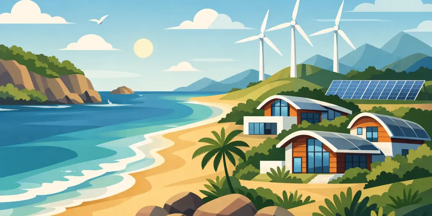 Playa Escondida y Casas Bioclimáticas ITER