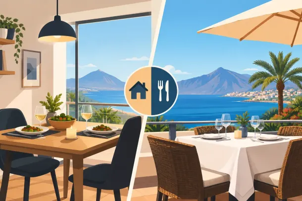 Cena in house versus restaurante en Tenerife